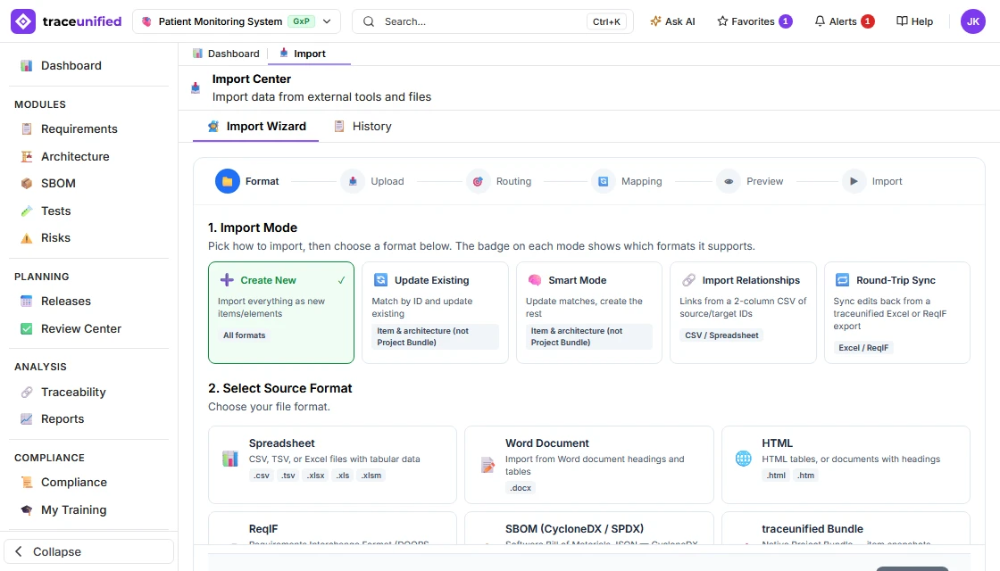 traceunified Interoperability & migration view